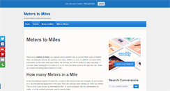 Desktop Screenshot of meterstomiles.com